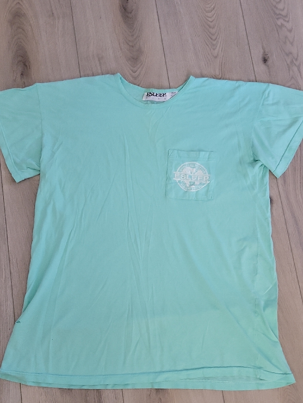ESLEEP Women's Pocket Tee Pajama Top - Mint Green